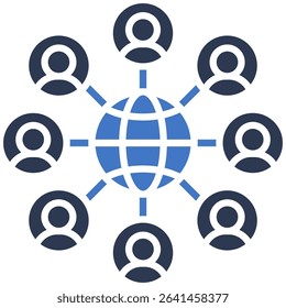 Profesional Network Icon Mixed Vector Illustration
