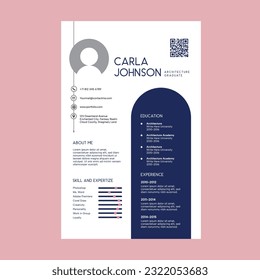 profesional resume CV template layout design vector