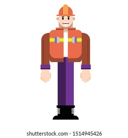Profesional worker vector illustration animation asset
