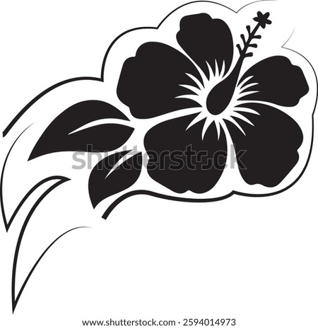 Profesonal flour desing balck and white icon 
