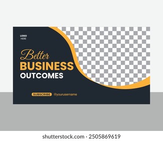 Profess digital marketing business YouTube Thumbnail design layout templates, thumbnail screens waiting for live video streams, squire web banner banners. Digital marketing vector illustration.