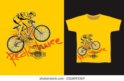 Professinal Sports road bike racer, vector illustration