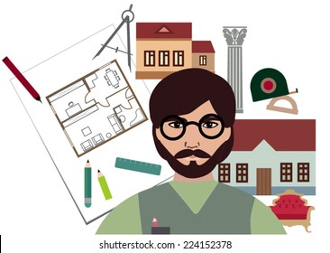 profession of architect, architecture icon