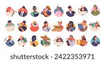 Profession Avatars Set. Round icons Collection Representing Various Professions and Job, Enhancing Visual Identity