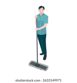 Profession Character cleaner tools perfect for infographics and educational materials