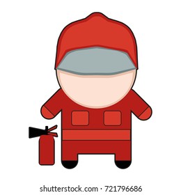 Profession character fireman. Vector illustration EPS10.