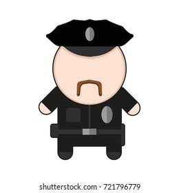 Profession character policeman. Vector illustration EPS10.