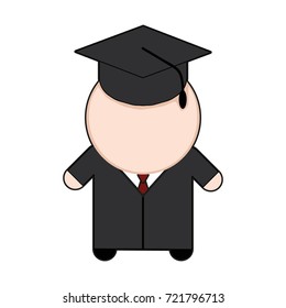 Profession character student. Vector illustration EPS10.