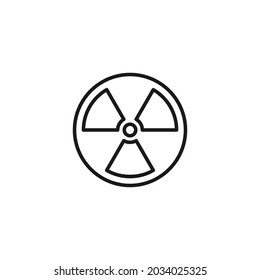 Profesión de un concepto químico. Símbolo de esquema de alta calidad para banners y diseño web con aplicaciones móviles. Icono de línea del símbolo de radiación ionizante
