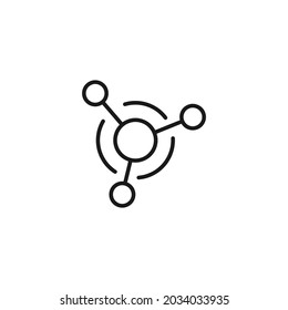 Profession of a chemist concept. High quality outline symbol for banners and web design with mobile apps. Line icon of chemical compound