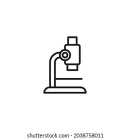 Profession of a chemist concept. High quality outline symbol for banners and web design with mobile apps. Line icon of microscope 