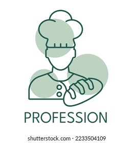 Profession color icon, logo style