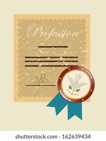 profession design over beige  background. vector illustration 