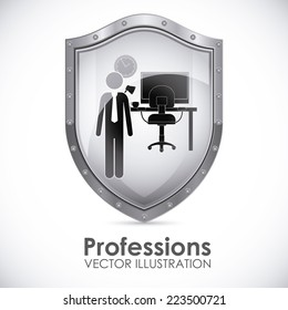 Profession design over white background, vector illustration 