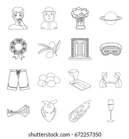 profession, finance, technology and other web icon in outline style. history, religion, landmark icons in set collection.