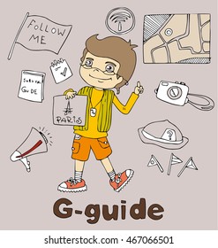 the profession guide in alphabetical order cartoon hand drawn outline for coloring adult isolated on the background