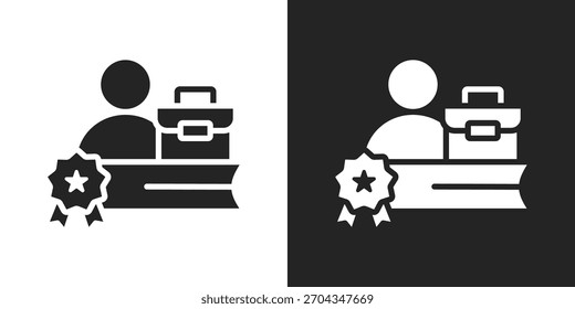 Icono De Profesión En Estilo Glifo Blanco Y Negro