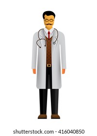 Profession icon doctor design flat style