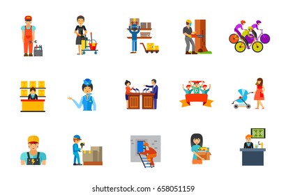 Profession icon set