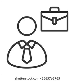 Profession Icon Vector Illustration Outline Style