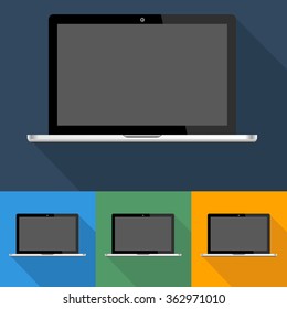 Profession laptop with blank screen
