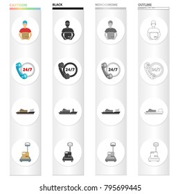 Profession, mail, equipment and other web icon in cartoon style.Communication, goods, transport icons in set collection.