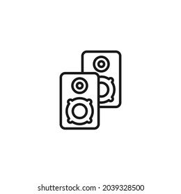 Profession of a musician concept. High quality outline symbol for banners and web design with mobile apps. Line icon of music column