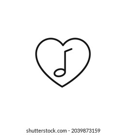 Profession of a musician concept. High quality outline symbol for banners and web design with mobile apps. Line icon of musical notes
