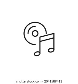 Profession of a musician concept. High quality outline symbol for banners and web design with mobile apps. Line icon of musical notes