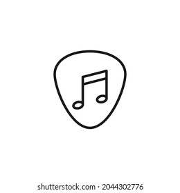 Profession of a musician concept. High quality outline symbol for banners and web design with mobile apps. Line icon of musical notes