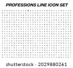 Profession and occupation concept. High quality outline symbol for web design or mobile app. Collections of line icons of professions and industries 
