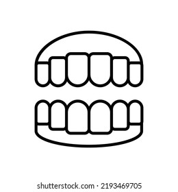 El concepto de profesión y ocupación. Signo de contorno moderno dibujado en estilo plano. Trazo editable. Icono de línea aislada monocromático de vectores en la boca 