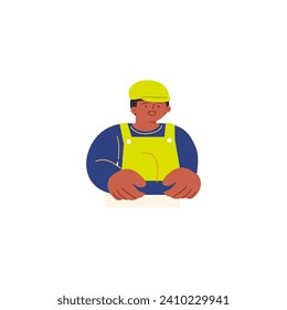 profession occupation of people in blue clothes job