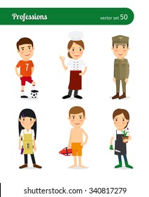 Profession and occupation. Soccer player and gardener, cook and hairdresser