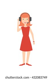 Profession: operator. Isolated on white background. Vector illustration.