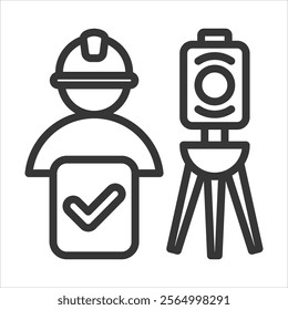 Profession Outline Icon Vector Illustration