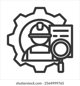 Profession Outline Icon Vector Illustration