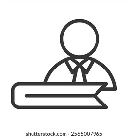 Profession Outline Icon Vector Illustration