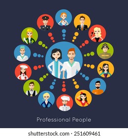 Profession people collection. Vector illustration.