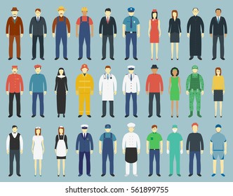 Profession People set. People avatar icons. Vector 