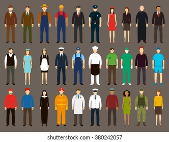 Profession People set. Vector illustrations