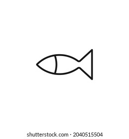 Profession of a sailor concept. High quality outline symbol for banners and web design with mobile apps. Line icon of fish 

