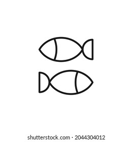 Profesión de un concepto marinero. Símbolo de esquema de alta calidad para banners y diseño web con aplicaciones móviles. Icono de línea de peces 