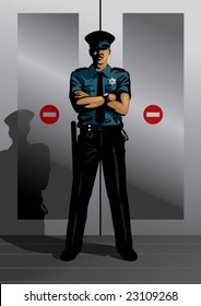 Profession set: security guard (browse our portfolio for more high quality vectors)