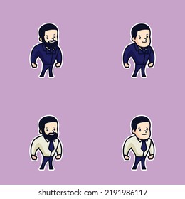 Profession Simple Cartoon Vector Business