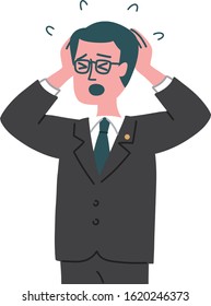 profession suits man gesture emotion