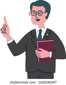 profession suits man gesture emotion