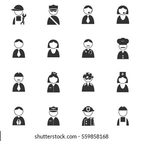 profession vector icons for user interface design
