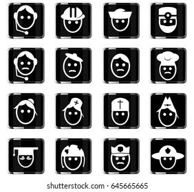 profession vector icons for user interface design