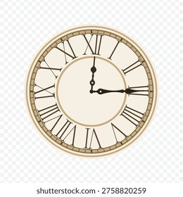 Professional 1215 classic clock flat design icon vector for time management and interface web.